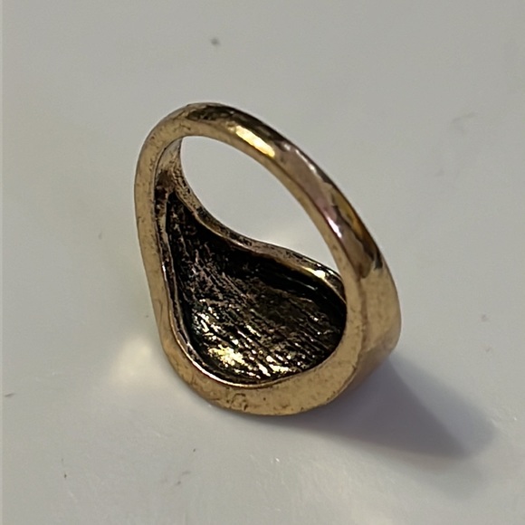Third Eye Gold-Tone Signet Ring - Picture 8 of 16
